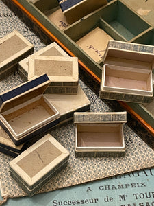Original Rectangle Antique  French Paper Boxes