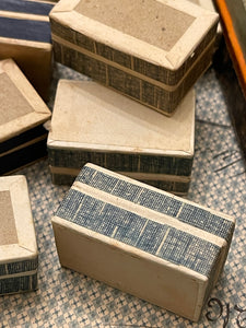 Original Rectangle Antique  French Paper Boxes