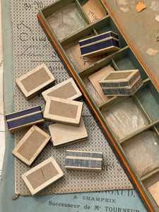 Original Rectangle Antique  French Paper Boxes