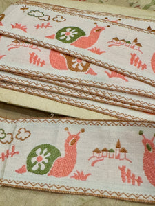 Vintage French Pink Snail Ribbon Trim