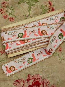 Vintage French Pink Snail Ribbon Trim