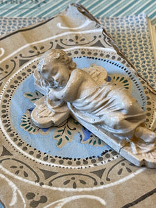 Antique French Infant Jesus Sleeping On A Cross
