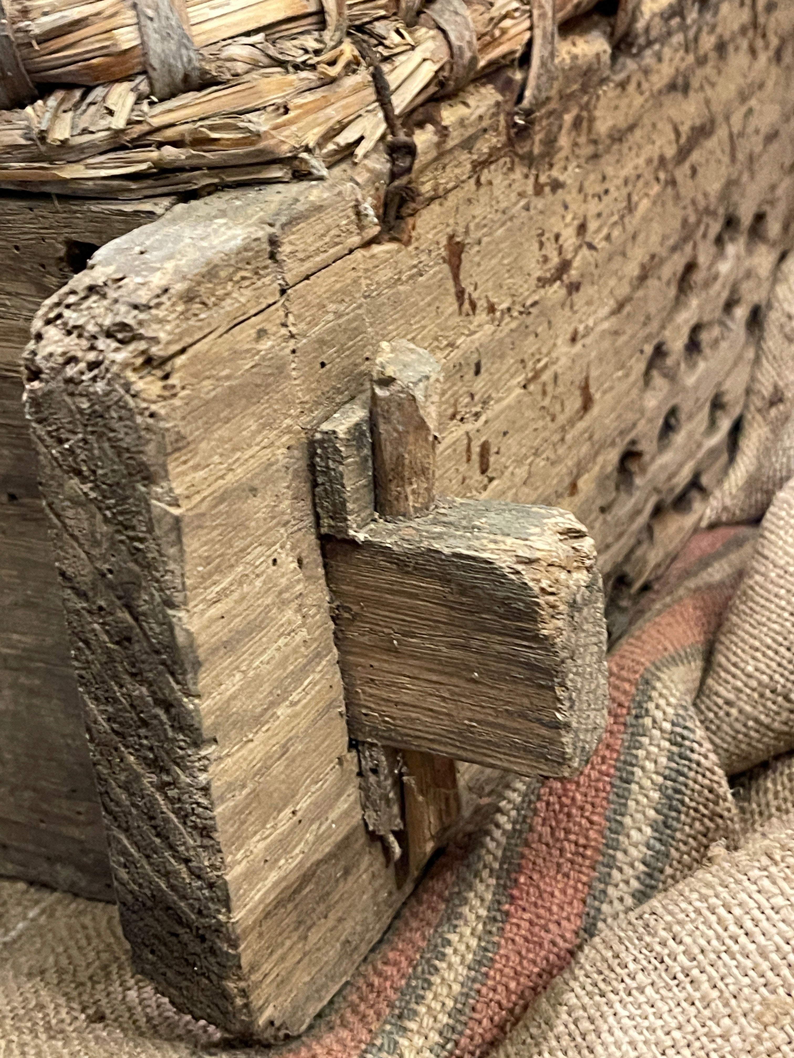 Antique French SQUARE Beeskep