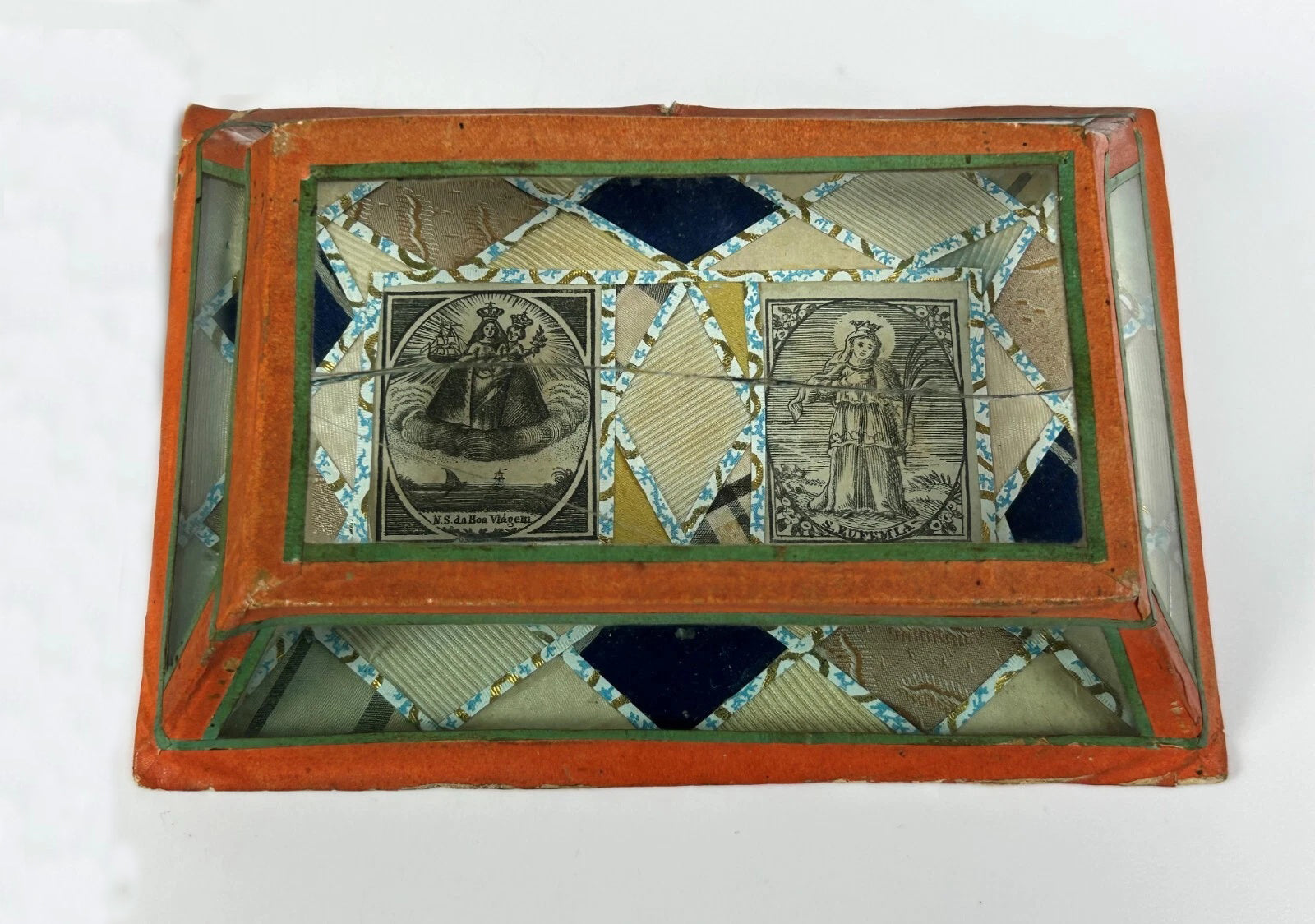 RARE Antique Relic of The Virgin Mary and St Eufemia