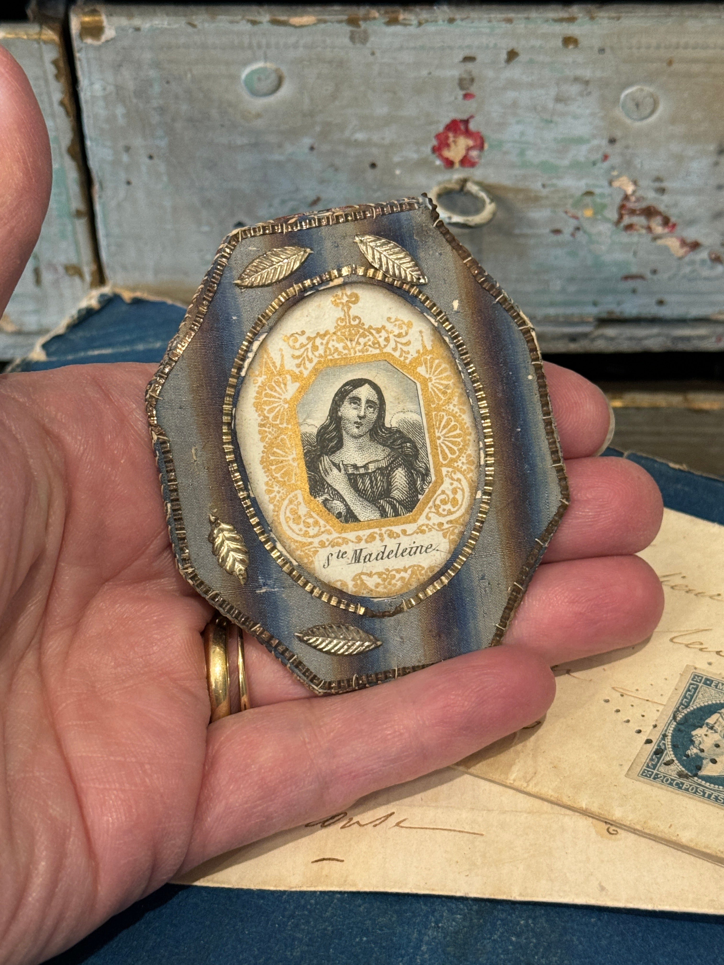 Beautiful 1800s Antique French St. Madeleine Relic