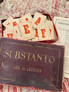 Antique French Substanto Jeu De Lettres Game