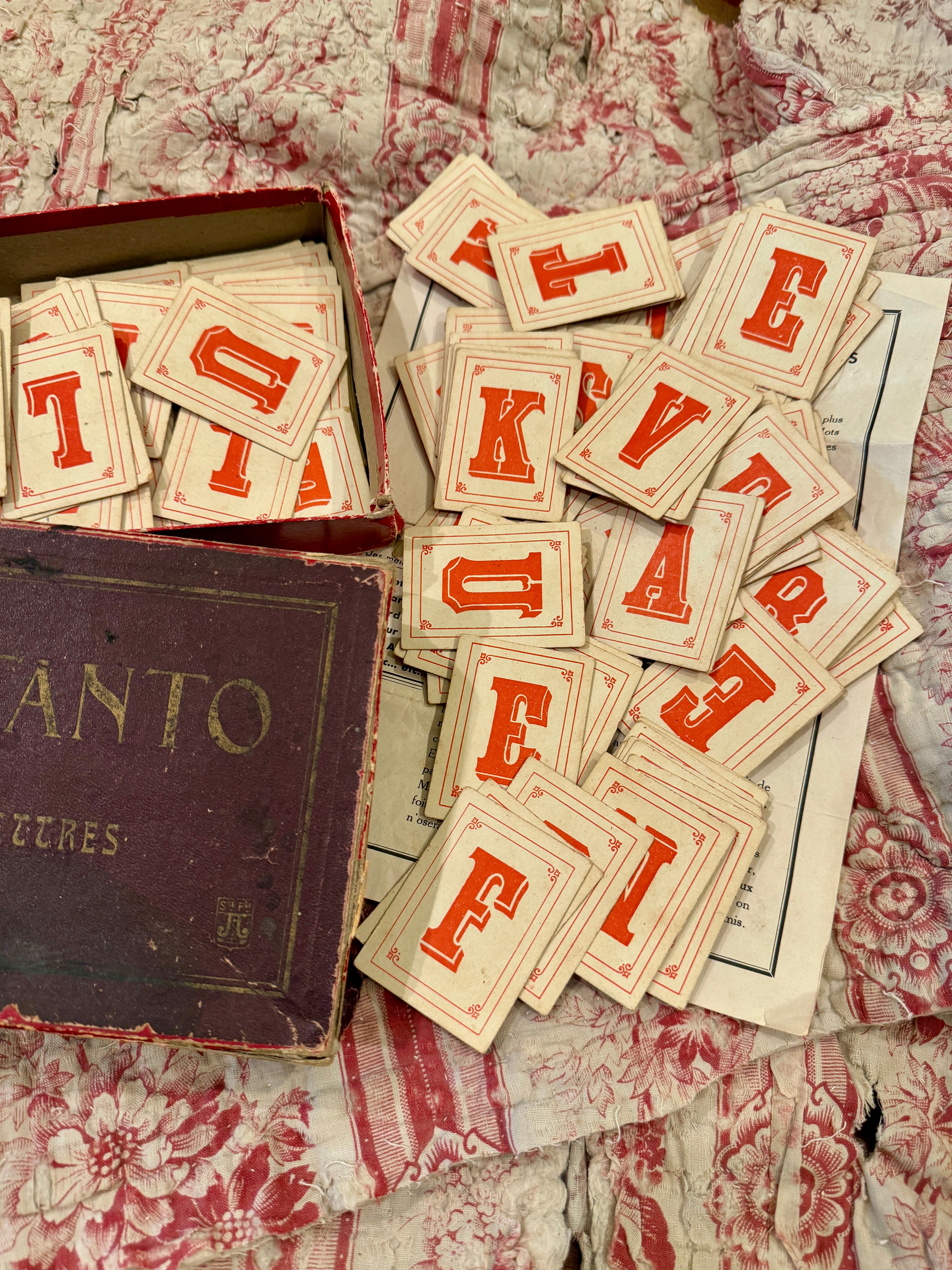 Antique French Substanto Jeu De Lettres Game
