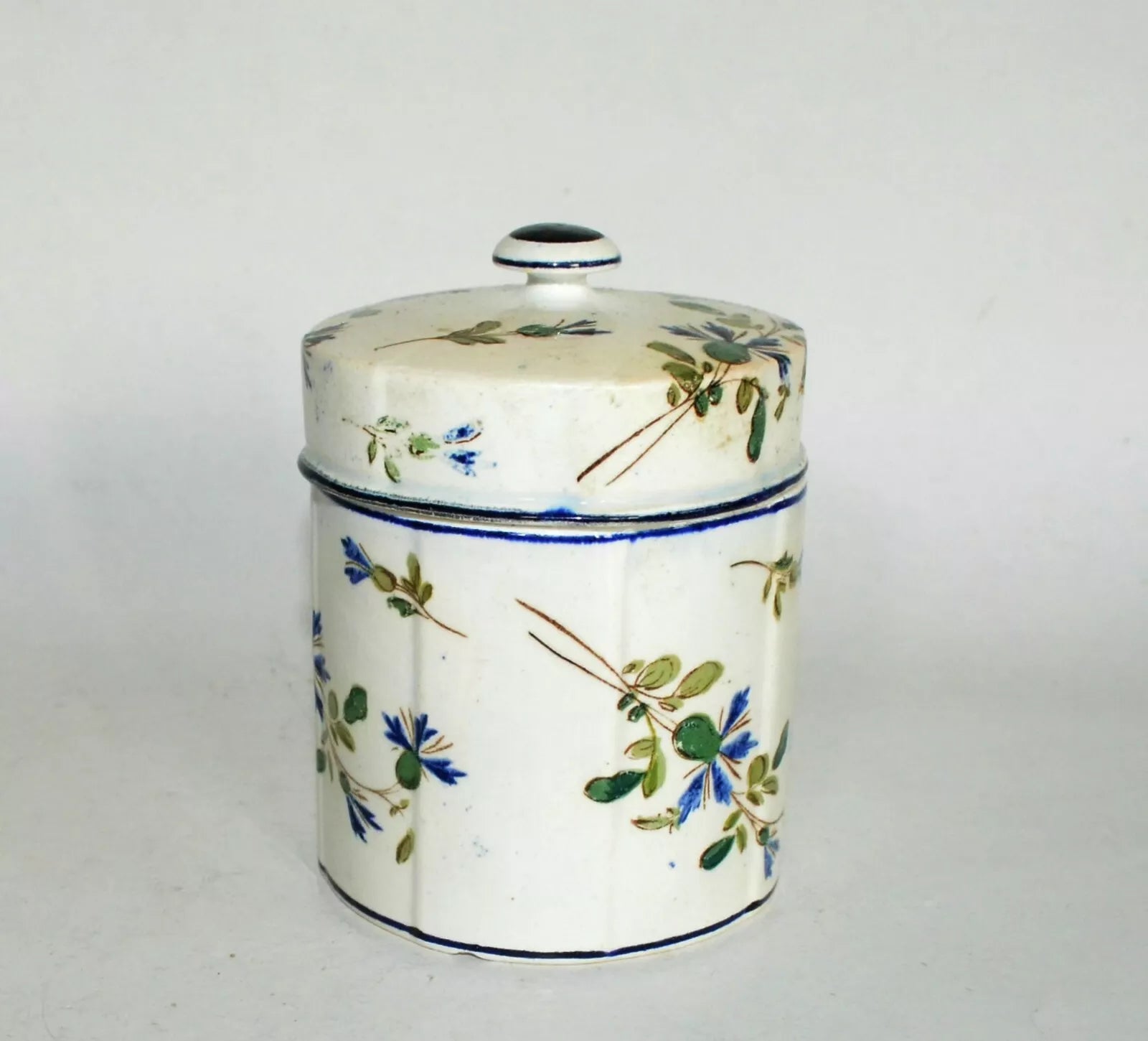 Antique French Gien Jar circa 1875