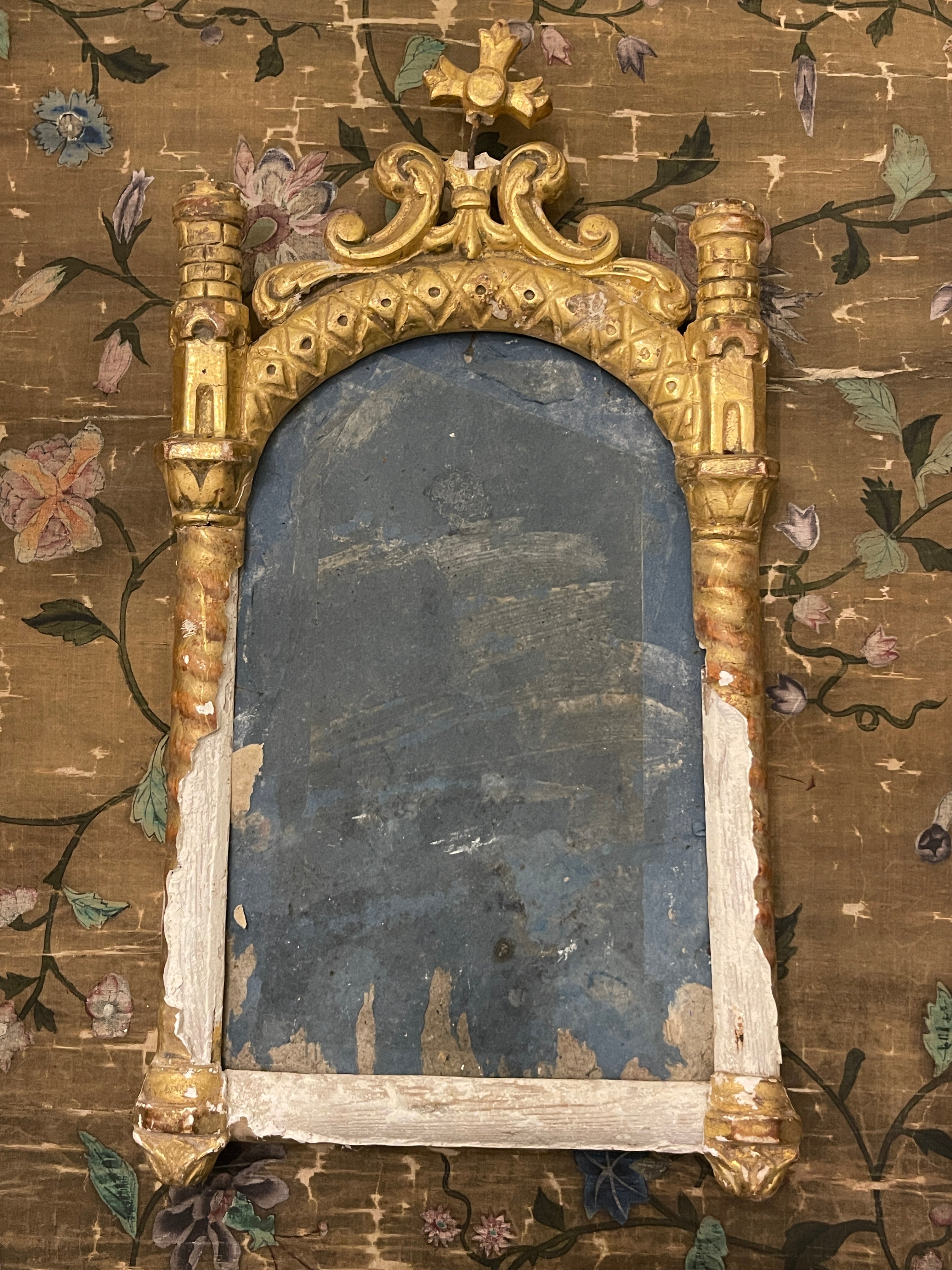 Early 18th C French Tabernacle Gilt Frame