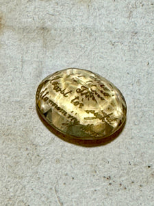 Anitque 1850s Victorian Cut Glass Motto Intaglio Seal
