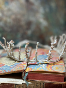 Antique 1800's French Wedding Hairpiece, Small Tiara or Crown