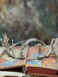 Antique 1800's French Wedding Hairpiece, Small Tiara or Crown