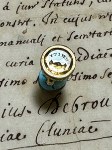 Anitque 1800s Georgian Citrine Motto Intaglio Seal - UNITY