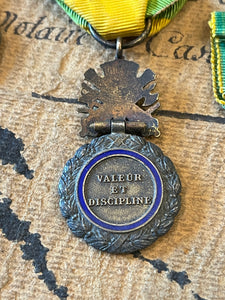 Antique circa 1870 French Medals for Valor and Discipline