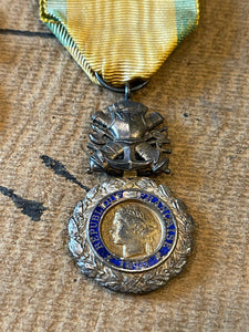 Antique circa 1870 French Medals for Valor and Discipline