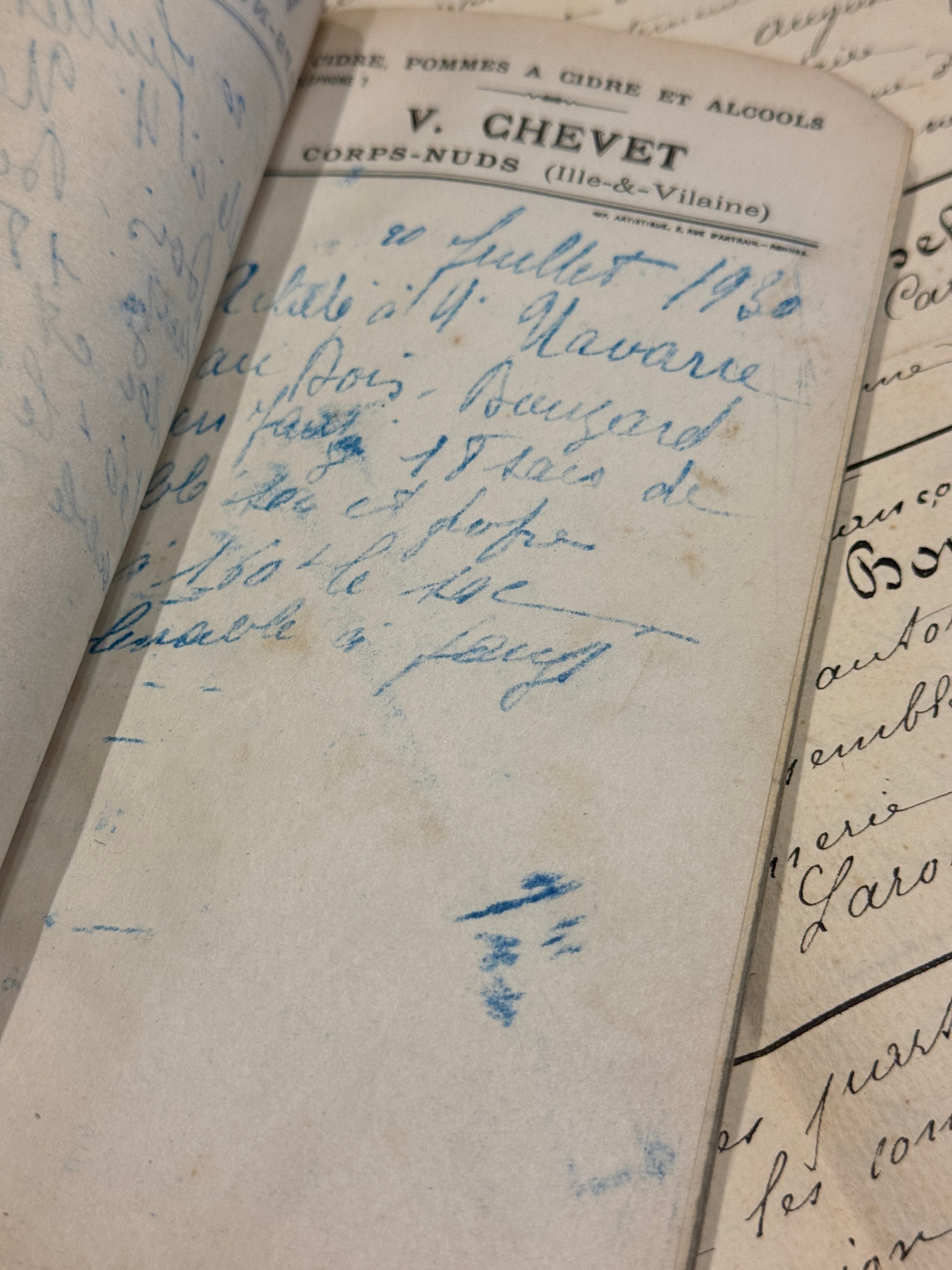 Vintage 1930's French Marbled Notebook