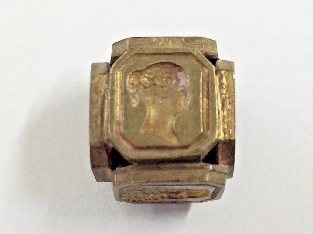 Victorian Brass Cube Seal