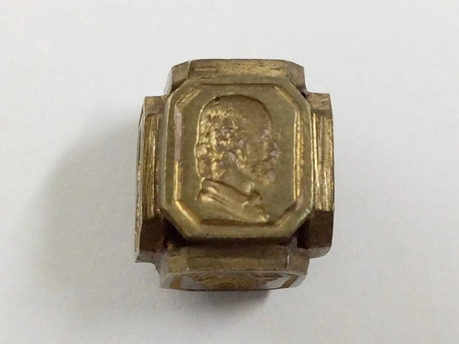 Victorian Brass Cube Seal