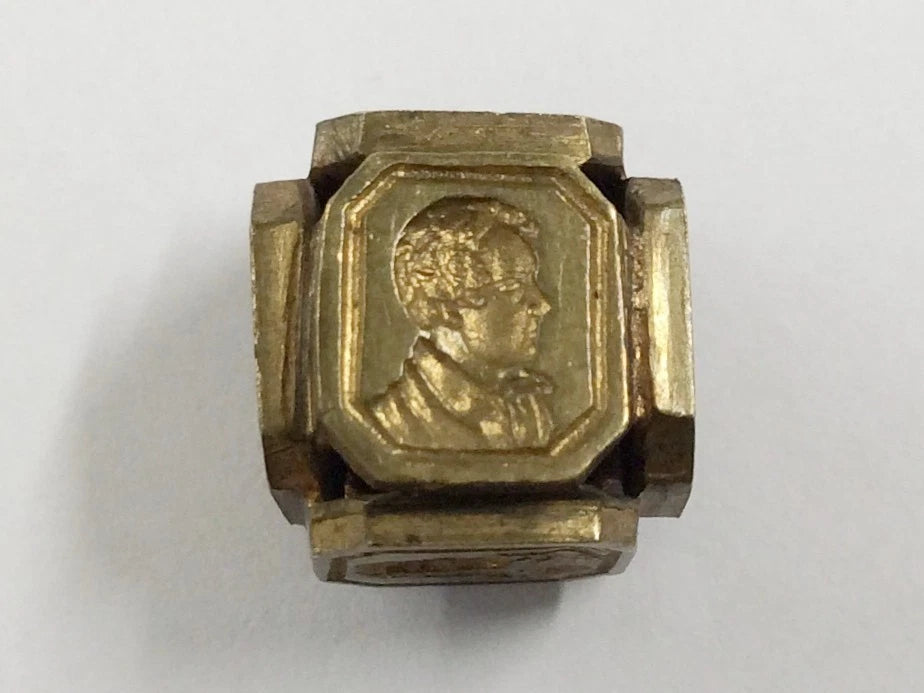 Victorian Brass Cube Seal
