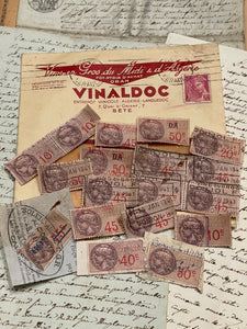 Antique VINALDOC French Envelope with Stamps