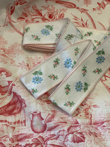 Vintage French Floral Ribbon Trim