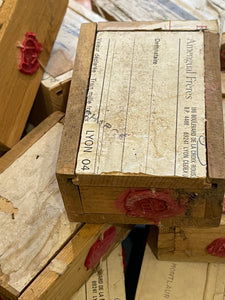 Vintage French Boxes with Red Seals