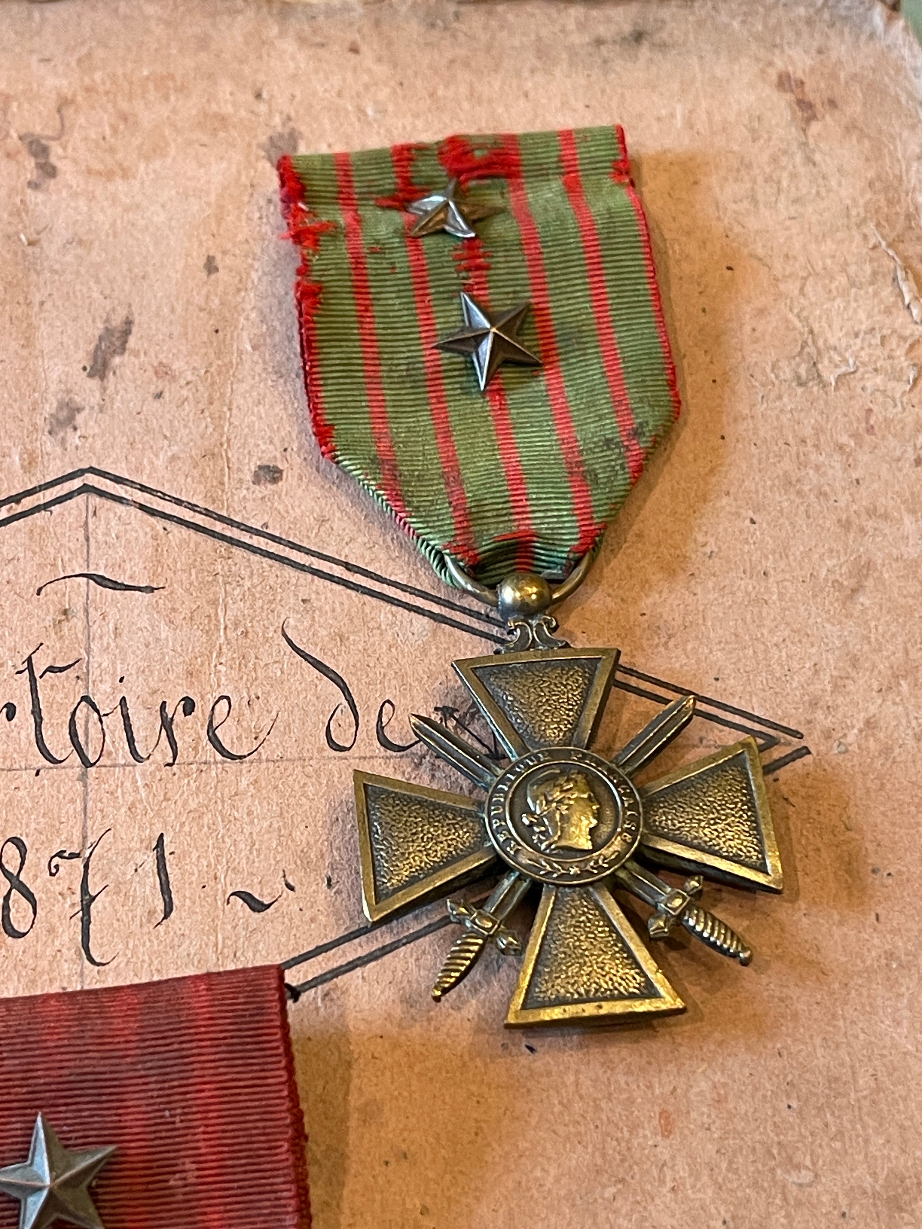 Antique French 1914 - 1918 WW1 War Medals