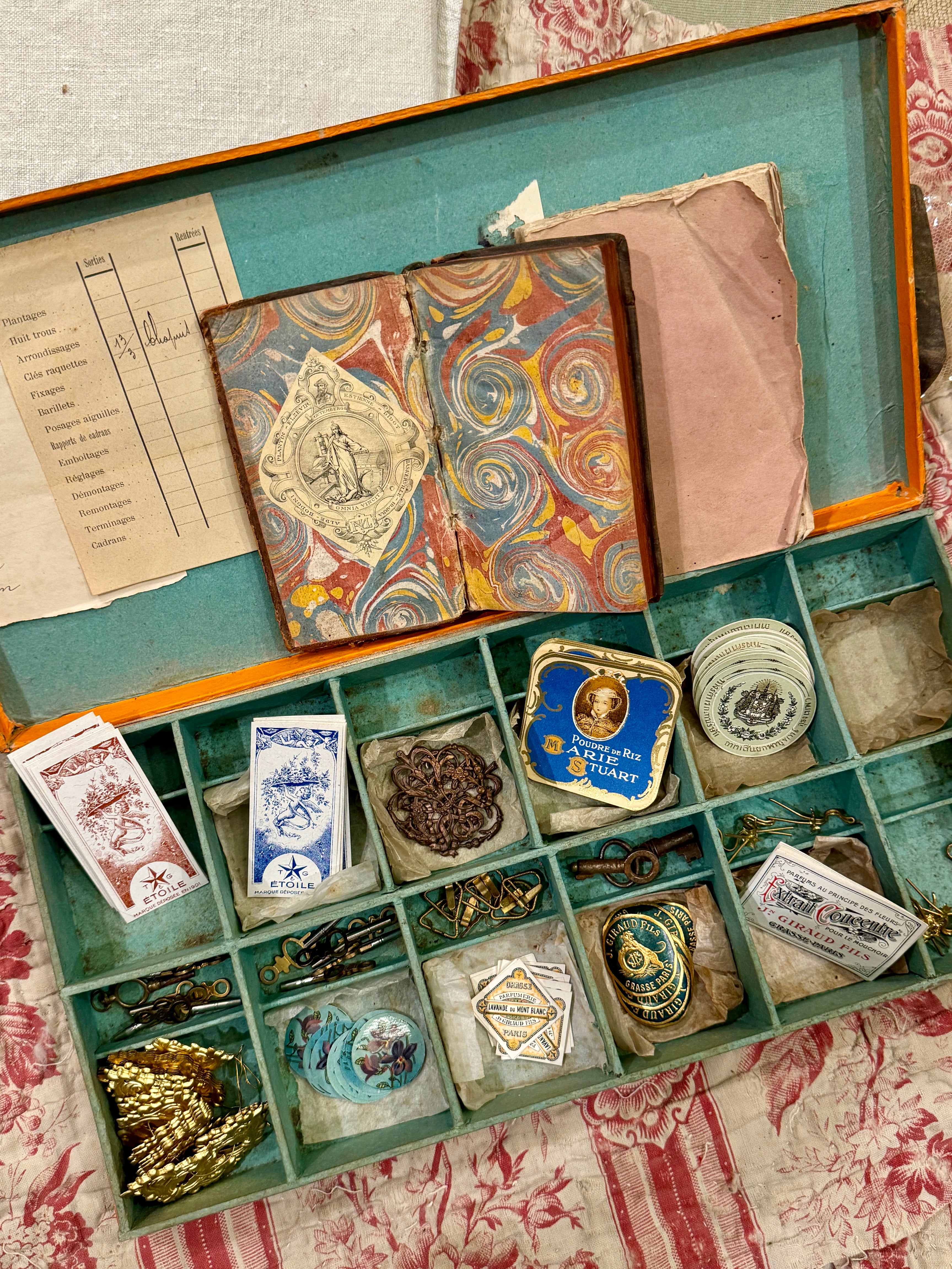 Antique Original French Perfume Labels - M