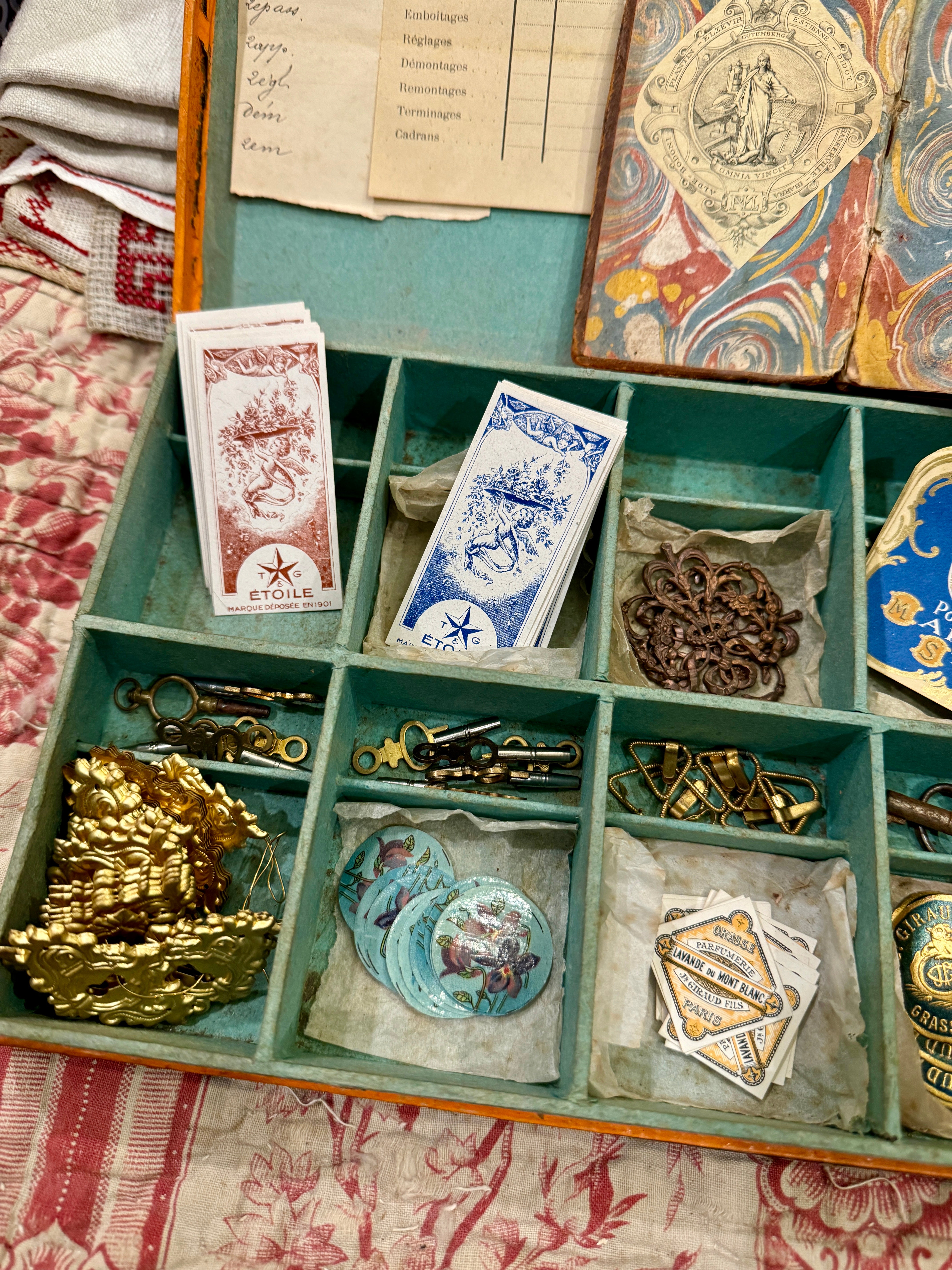 Antique Original French Perfume Labels - M