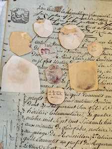 Large French 1700s - 1800s Wax Seal Collection - Red A3