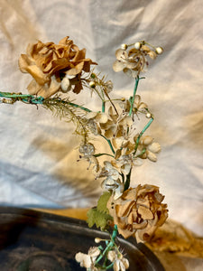 Antique 1800's French Globe De Mariee' Wedding Stand With Floral Arch