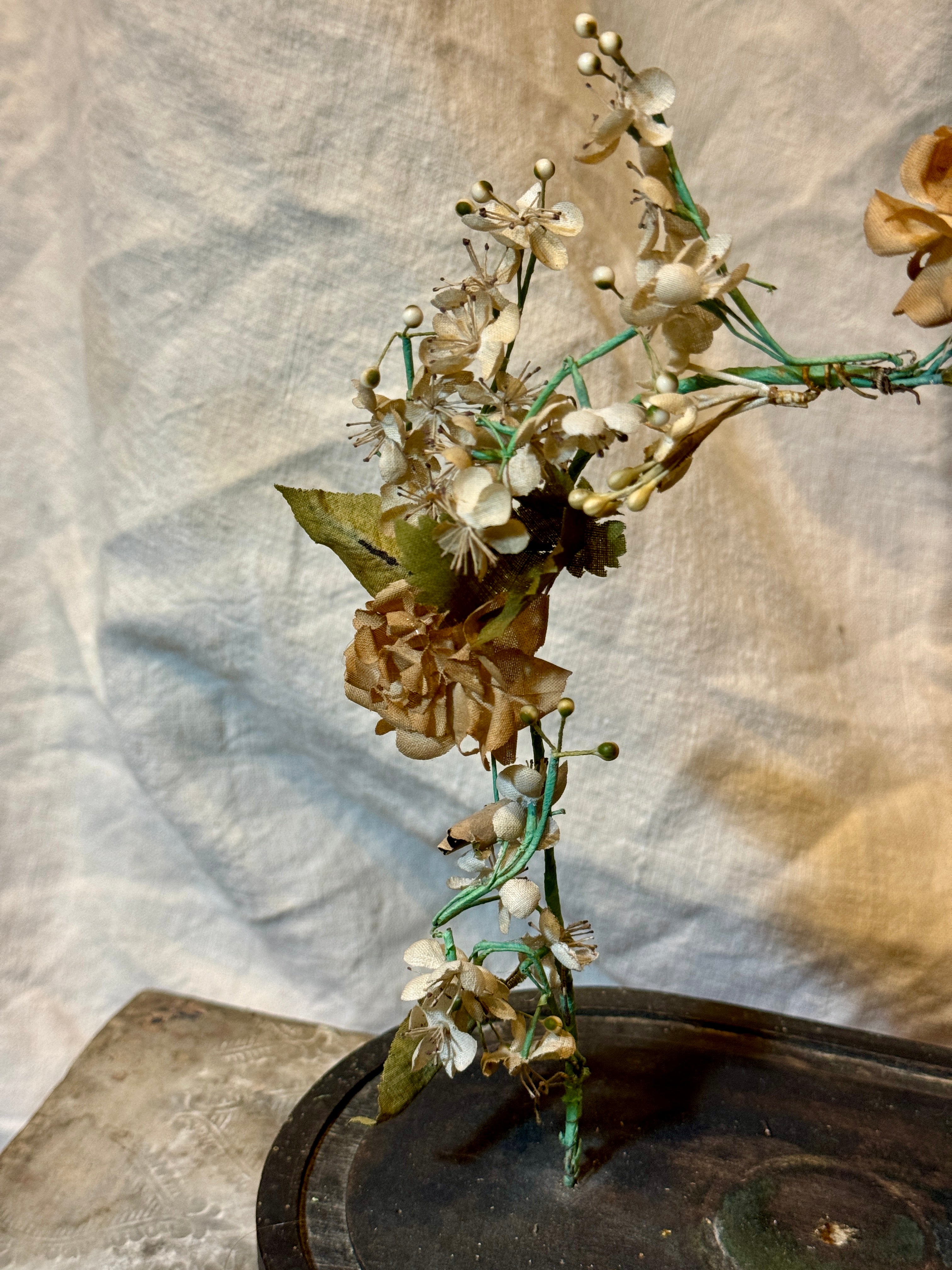 Antique 1800's French Globe De Mariee' Wedding Stand With Floral Arch