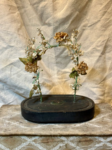 Antique 1800's French Globe De Mariee' Wedding Stand With Floral Arch