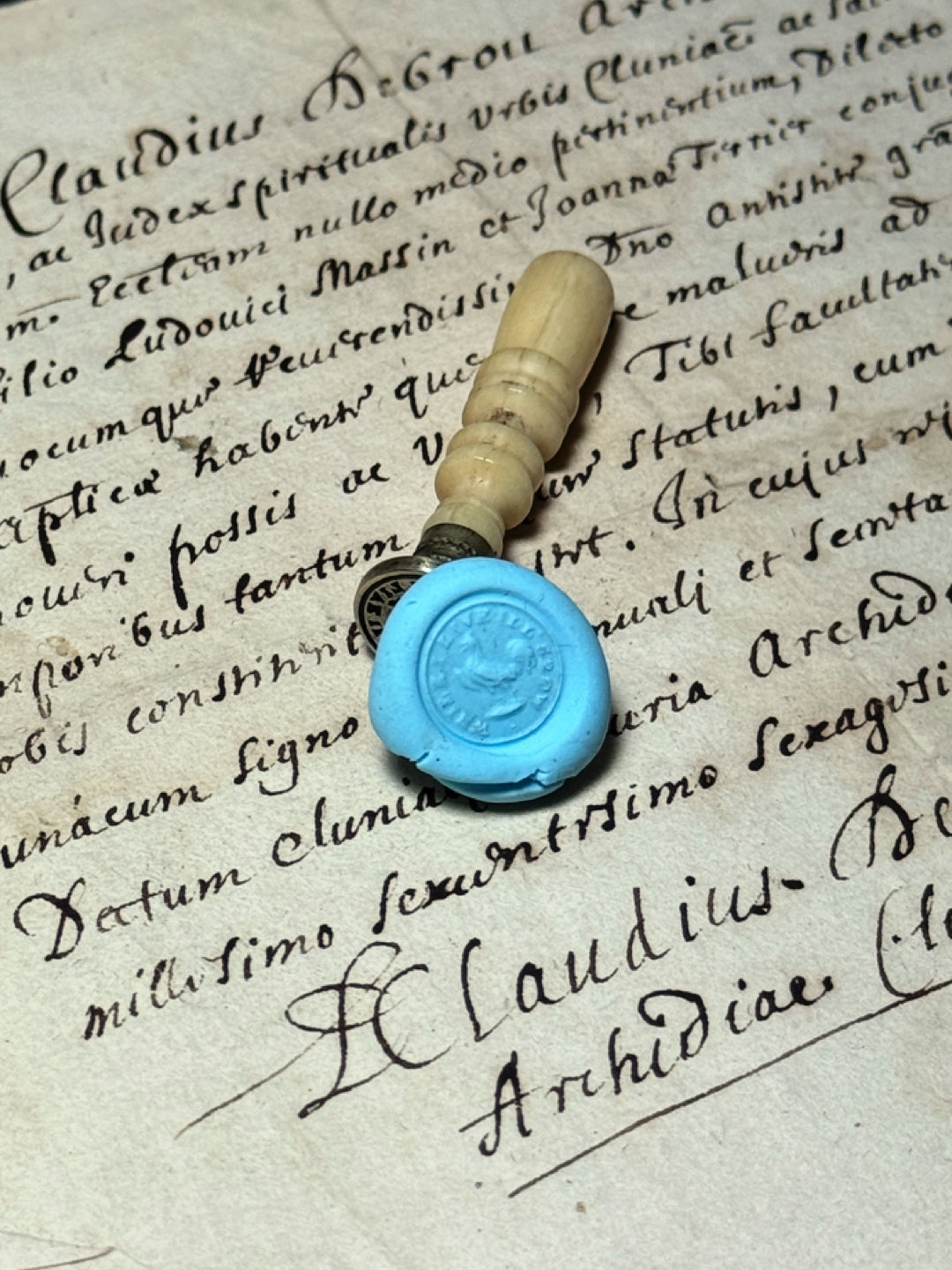 1800's Antique "WHEN I LIVE I'LL CROW" Intaglio Seal