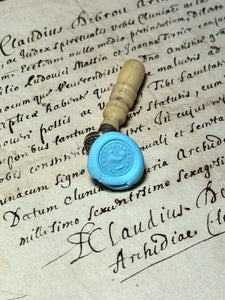1800's Antique "WHEN I LIVE I'LL CROW" Intaglio Seal