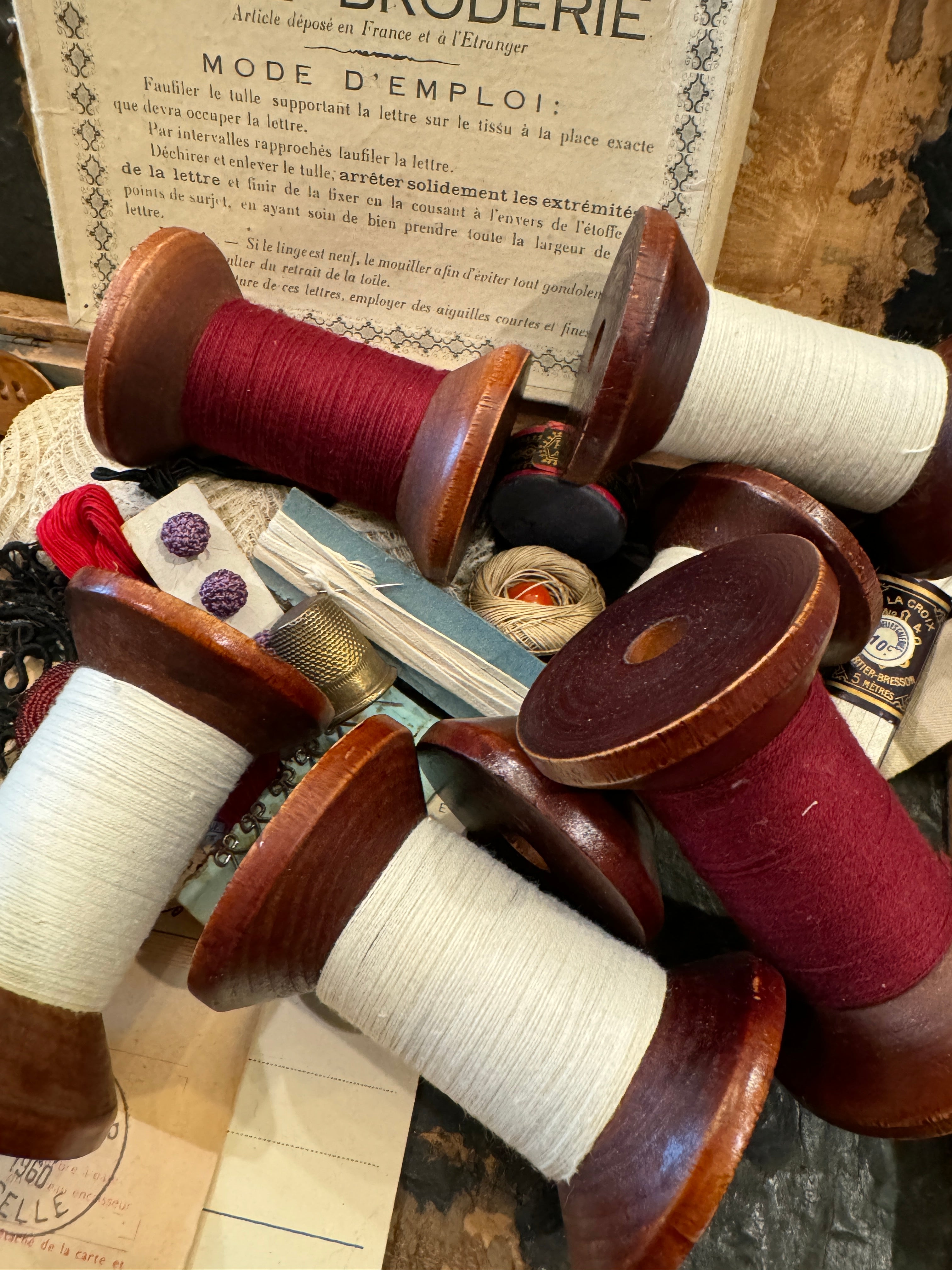 Spools Mess Set of 6 Wooden Spools – Monahan Papers