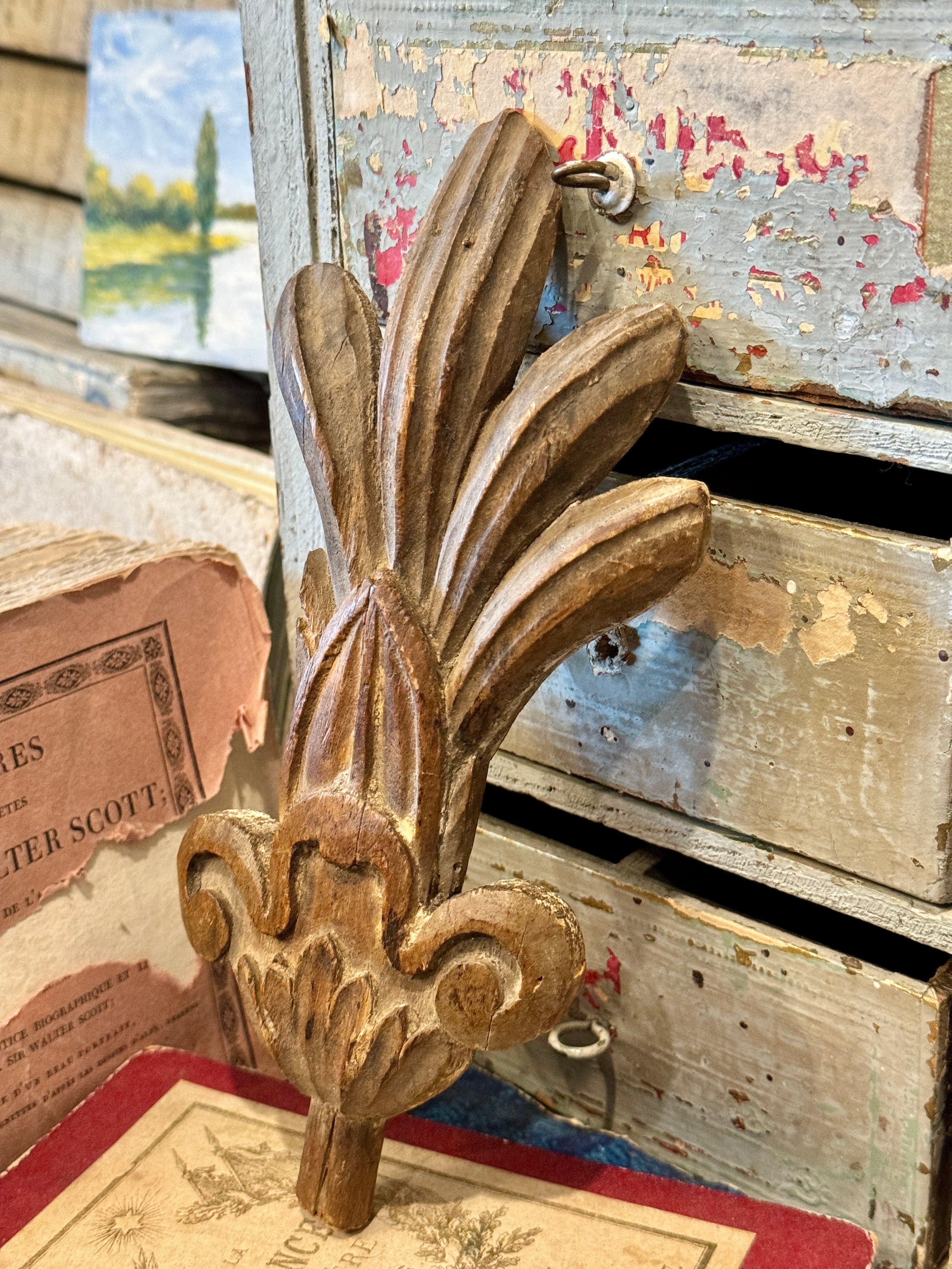 1800's French Wood Pediment