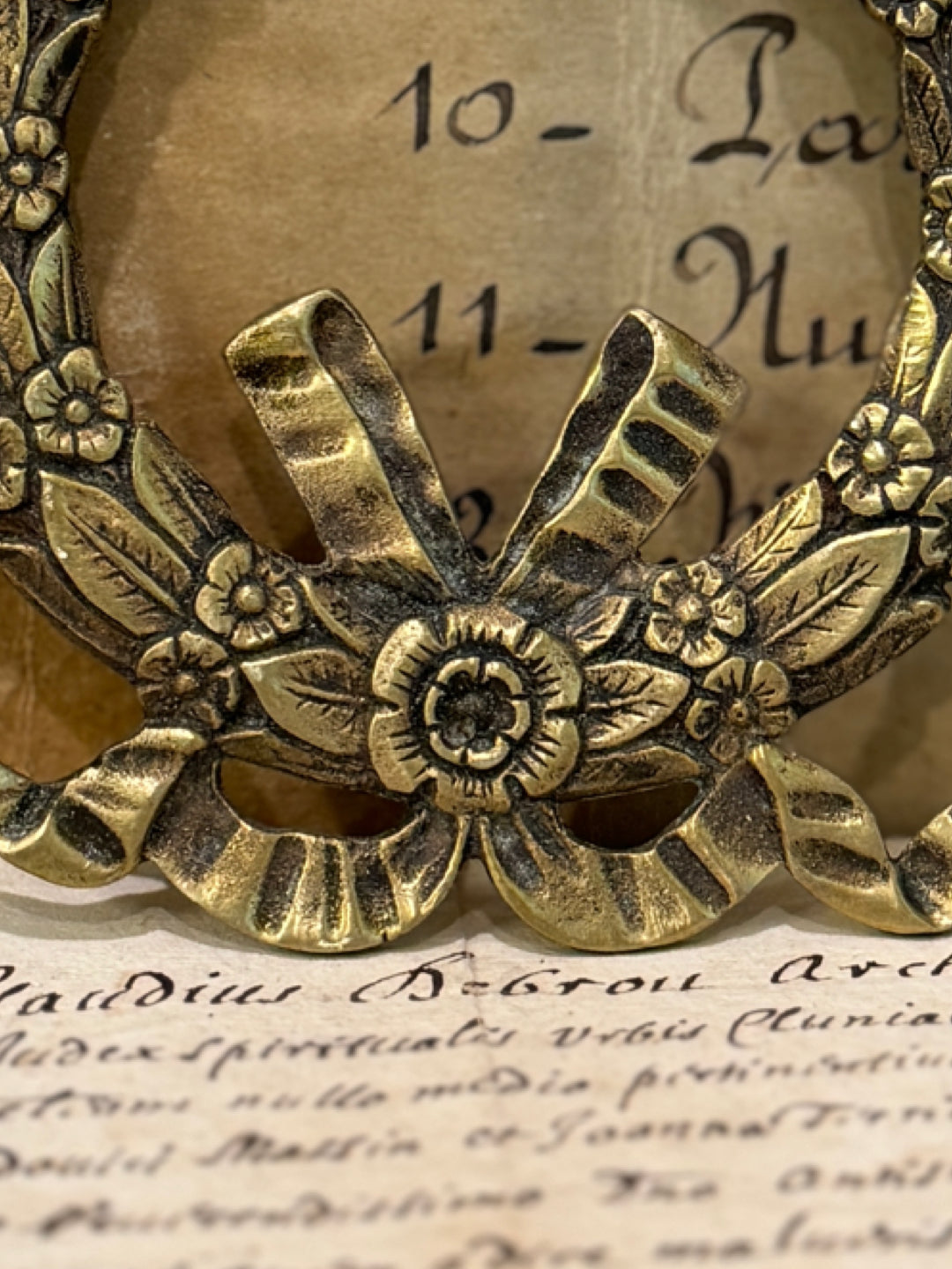 Lovely 19th Century Wreath Ormolu Mounts