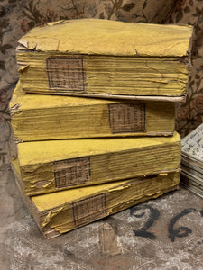 Antique Early 1800's French Deckled Edge Books
