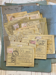 Antique YELLOWISH  French "Recepisse" - Receipts