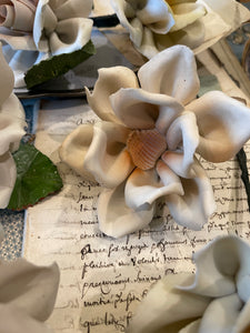 Antique Porcelain Bisque Flowers - Napoleon III