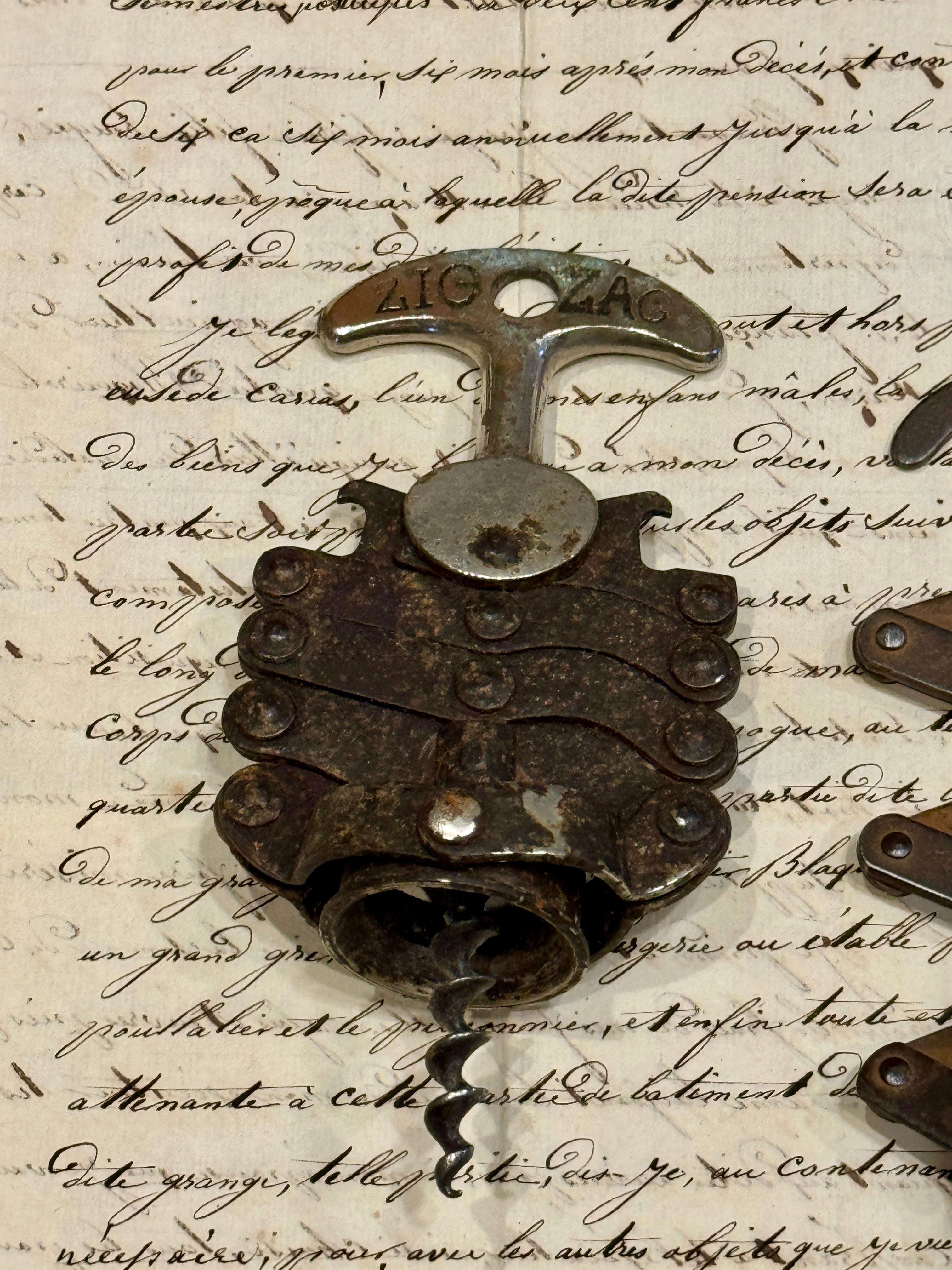 Vintage French ZIG ZAG Corkscrew