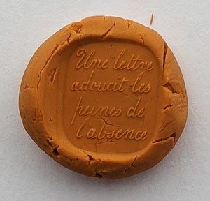 1800's French  "A LETTER SOFTENS THE FEELINGS OF ABSENCE" Agate Intaglio Seal
