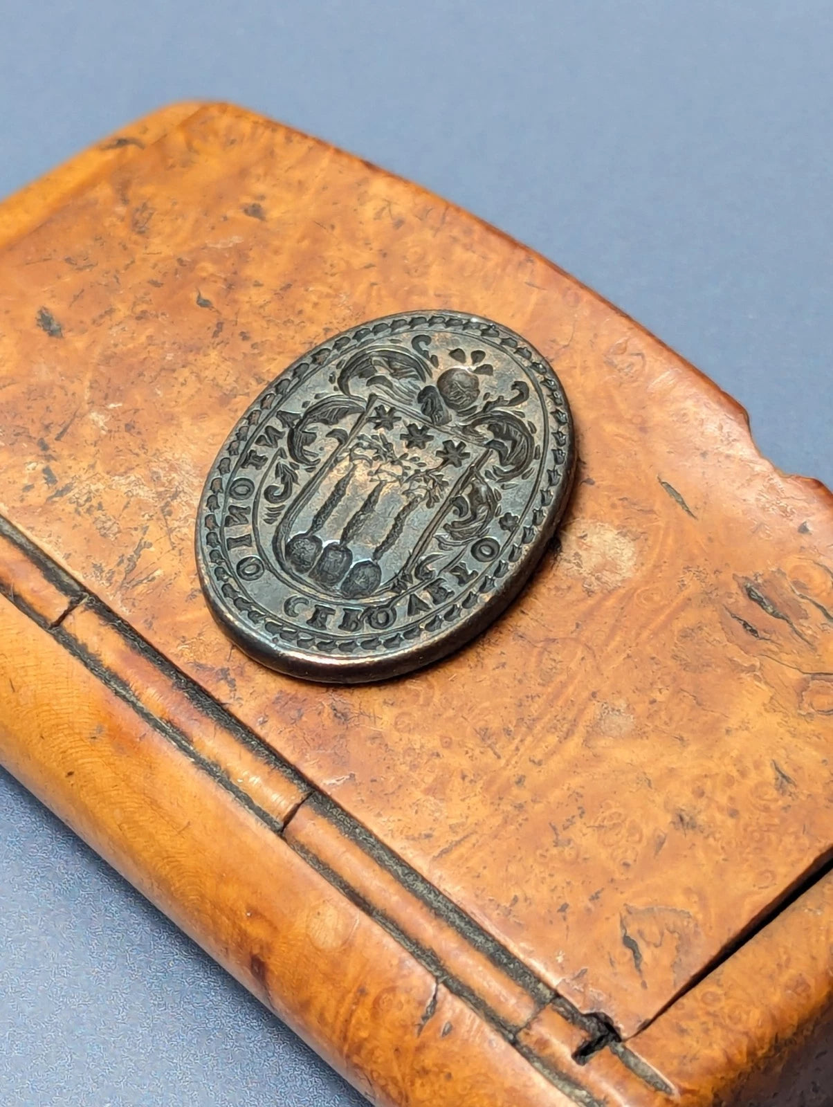 18th C Copper Bishop's Double-Sided Pocket Wax Seal