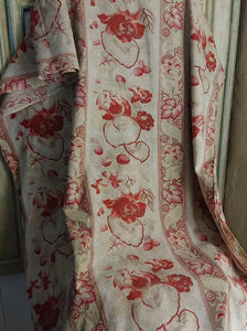 Exotic Fruits & Flowers French Textile - 1880's