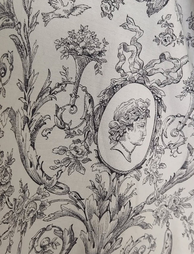 Vintage French Classical Printed Linen *