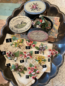 Antique French Paper Flower bundles