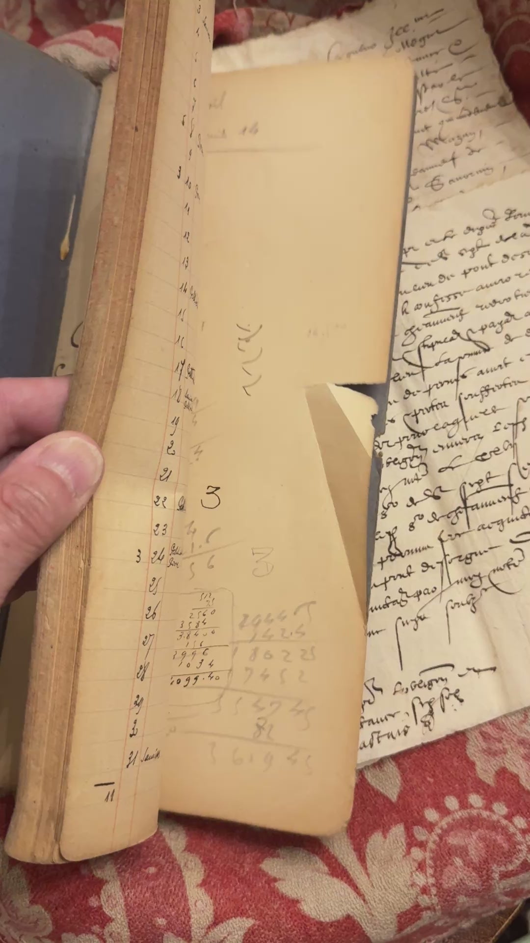 Antique French School Ledger/Notebook