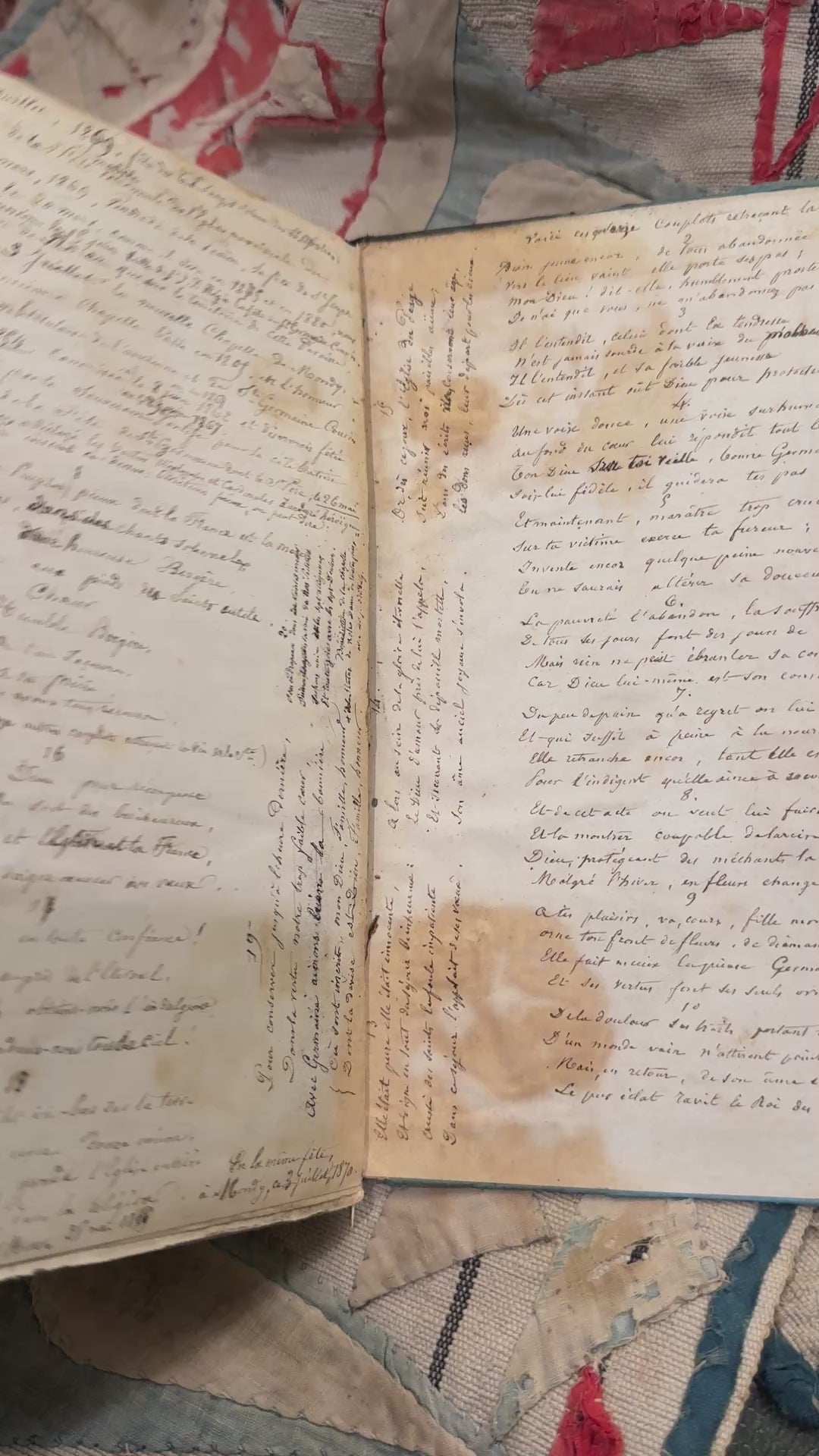 Beautiful Antique 1800 French  Notebook