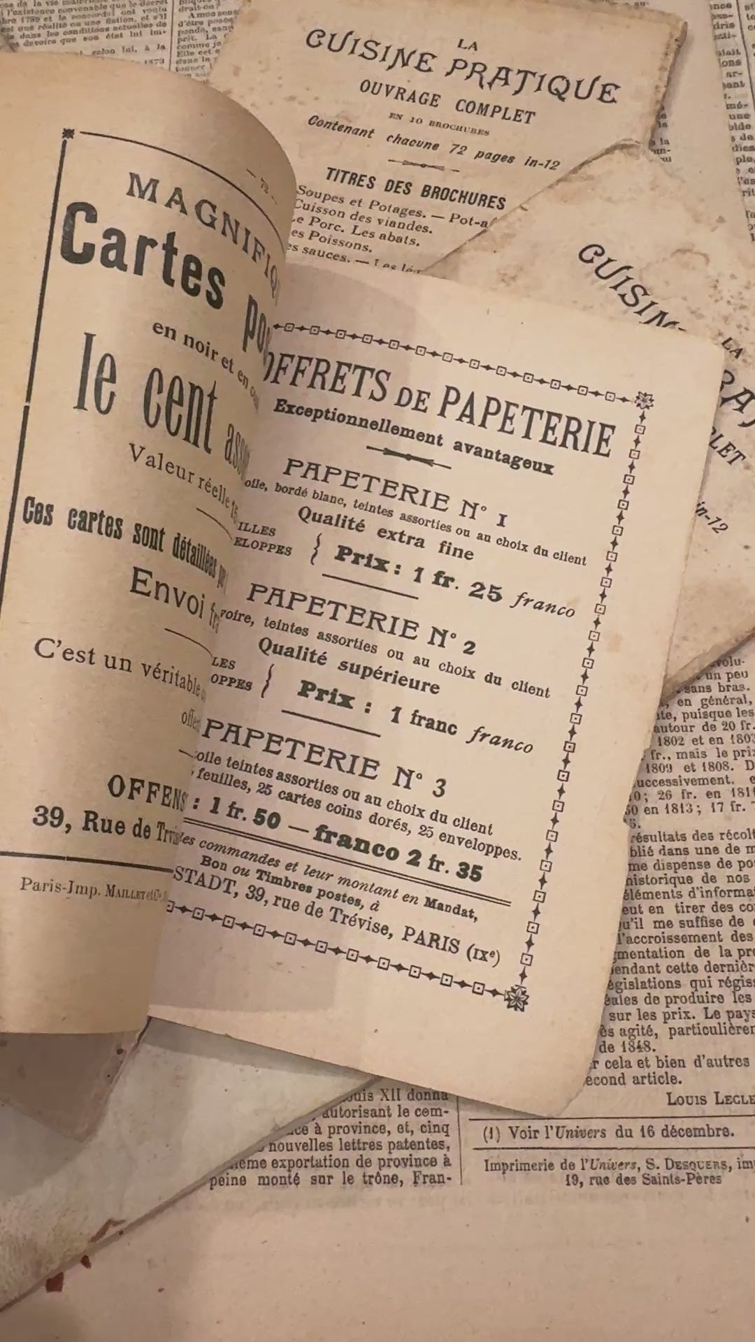 RARE Antique French LA CUISINE PRATIQUE Books